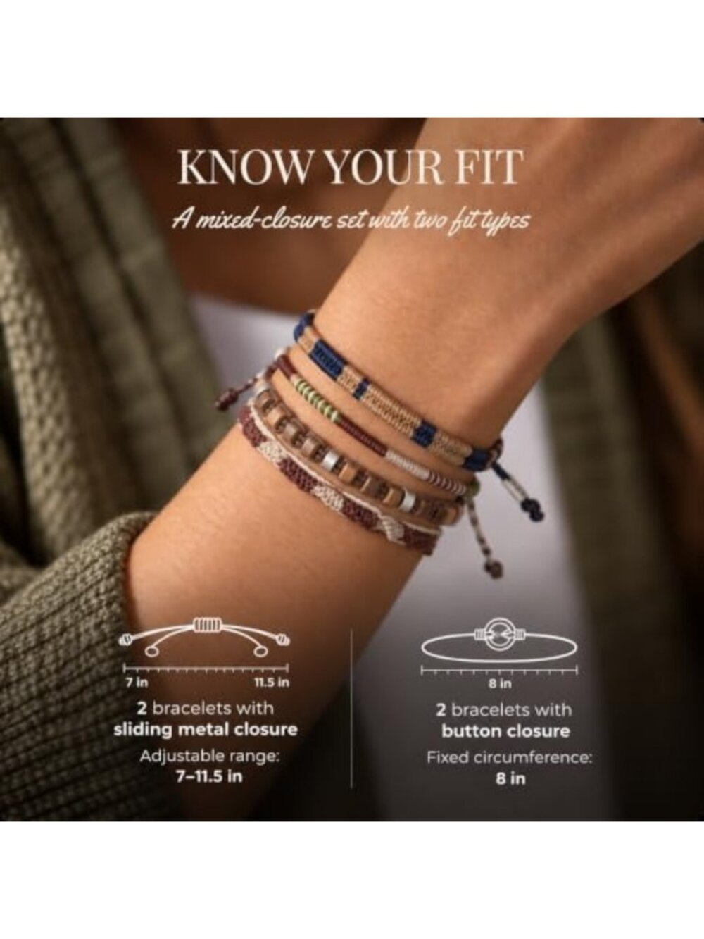 Handmade Boho Beaded Bracelet Set for Women | Stackable Fashion Jewelry - Picture 3 of 6